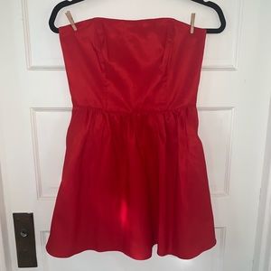 Little red Strapless dress
